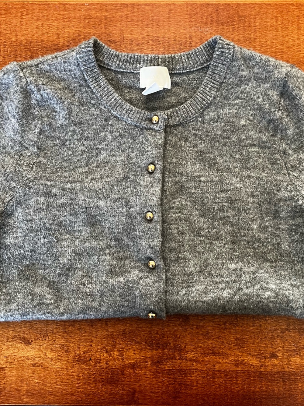 H&M Gray Knit Button Cardigan with silver Buttons - Picture 2 of 7